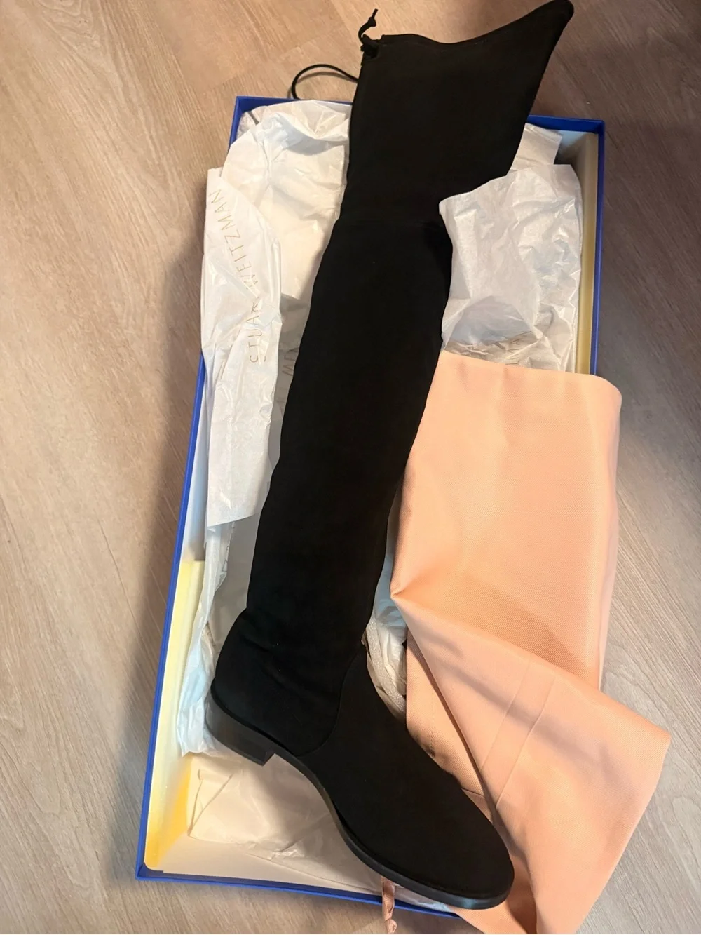 BRAND NEW Stuart Weitzman Black Over-the-Knee Suede Boots